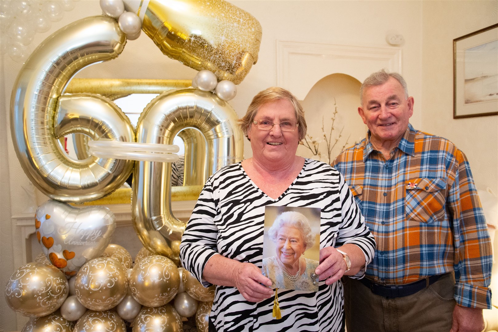 Lossiemouth couple Catherine and Ian Wood celebrate their 60th wedding anniversary...Picture: Daniel Forsyth..