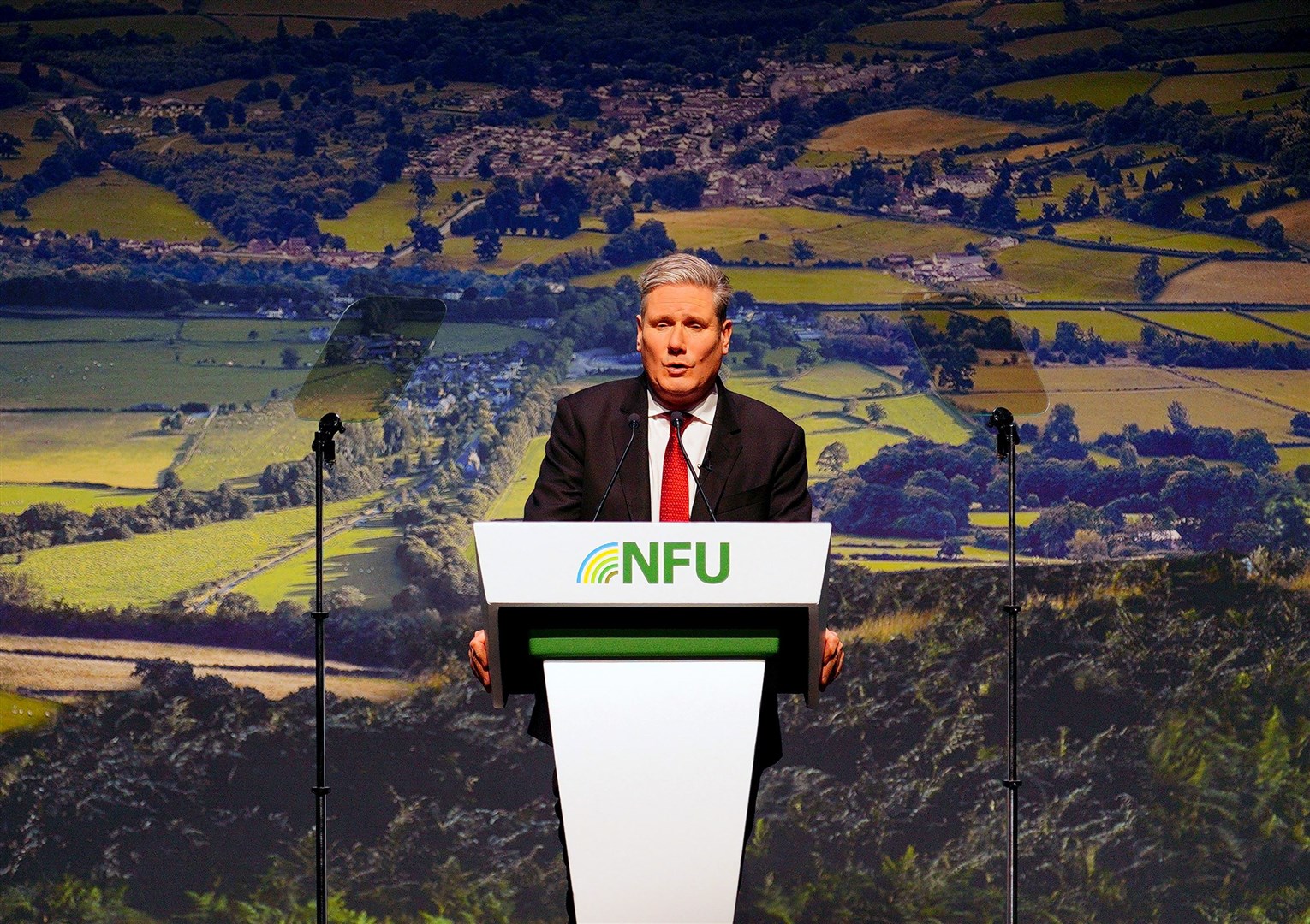 Labour leader Sir Keir Starmer told farmers at the NFU conference that he wants his party to be as much about rural issues as urban (Ben Birchall/PA)