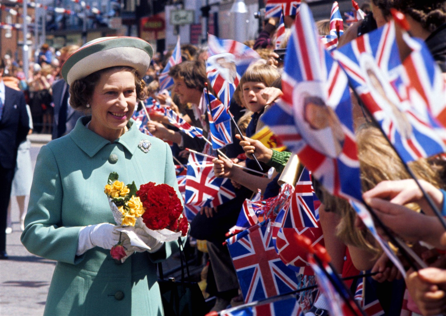 The Queen on a walkabout in Portsmouth during her Silver Jubilee tour of Great Britain in 1977 (Ron Bell/PA)