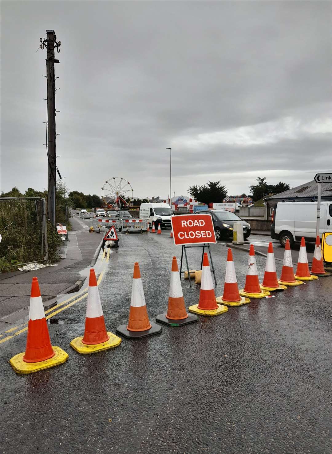 The section of Linkwood Road has been closed since the start of September.