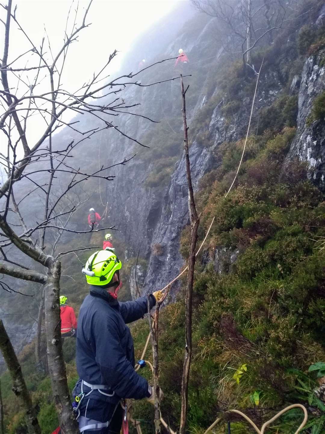 The rescue teams put their own safety on the line.