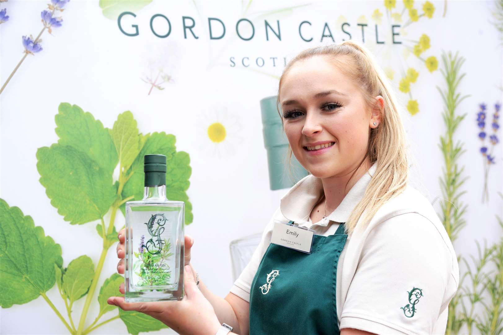 Emily McAuslan with Gordon Castle Botanical Gin.