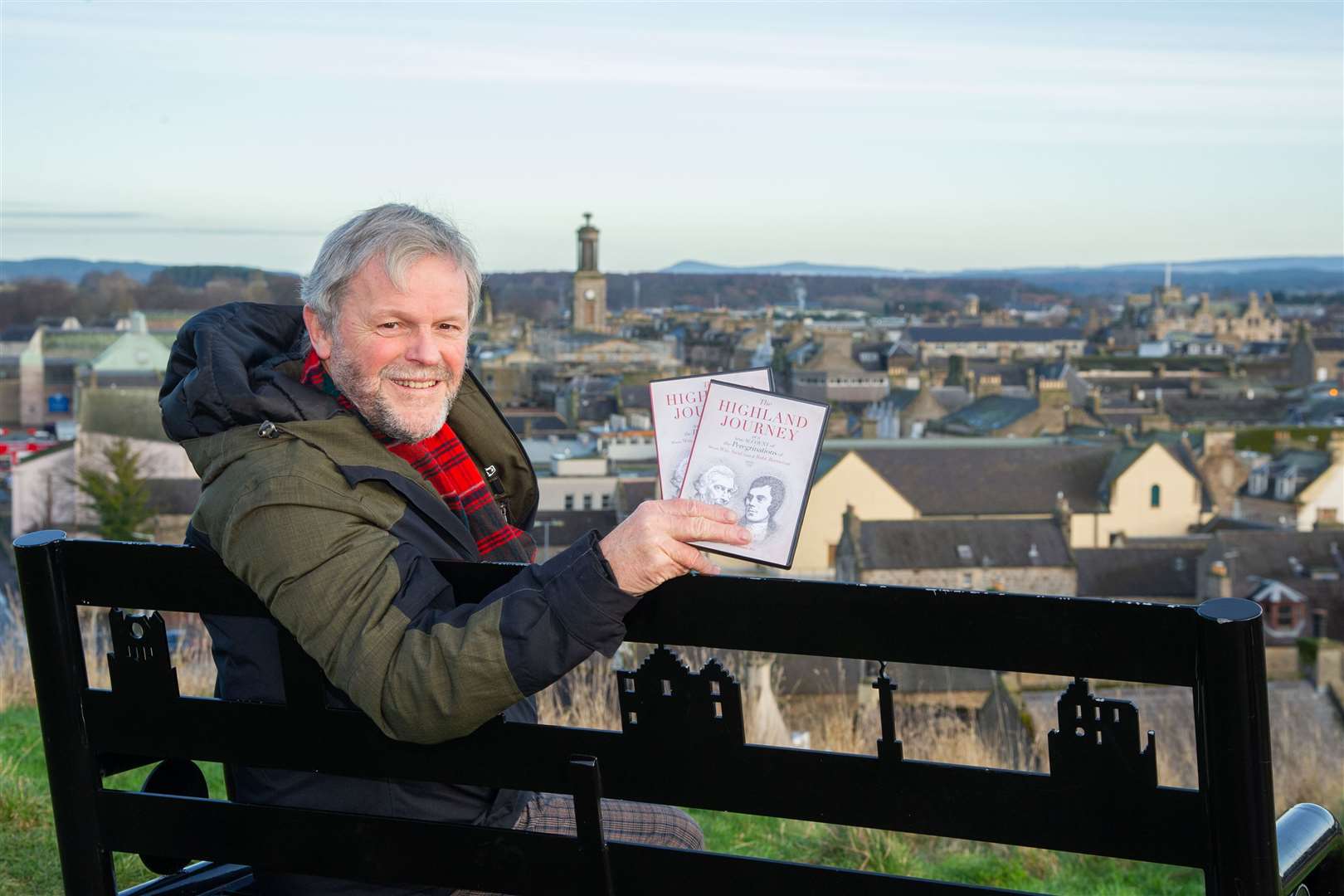 Elgin Burns Club's Donald Lunan (President) with the DVD the club has produced ahead of their virtual Burns Supper on the 25th of January...Picture: Daniel Forsyth..