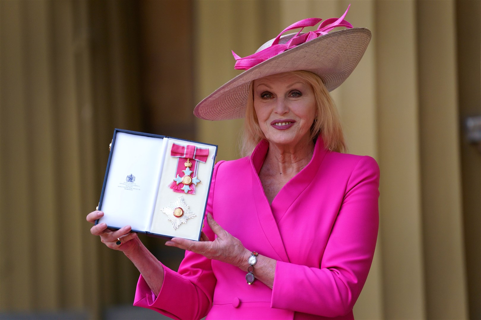 Dame Joanna Lumley will present coverage of the celebrations on Sky News after attending the ceremony as a guest of Charles and Camilla (PA)