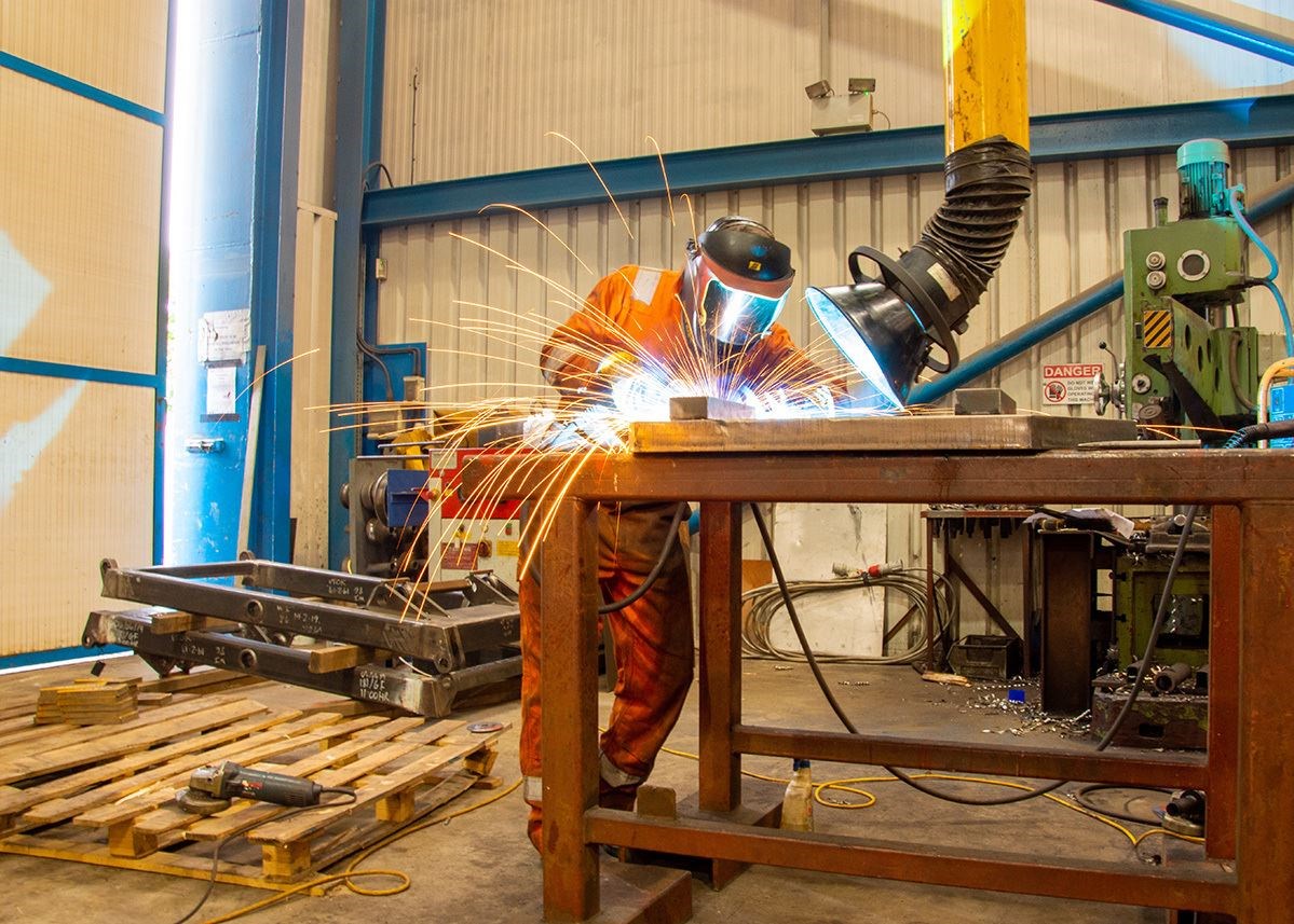 Morven Mackenzie, from Findhorn, took the sector prize with this image of a female welder at work.