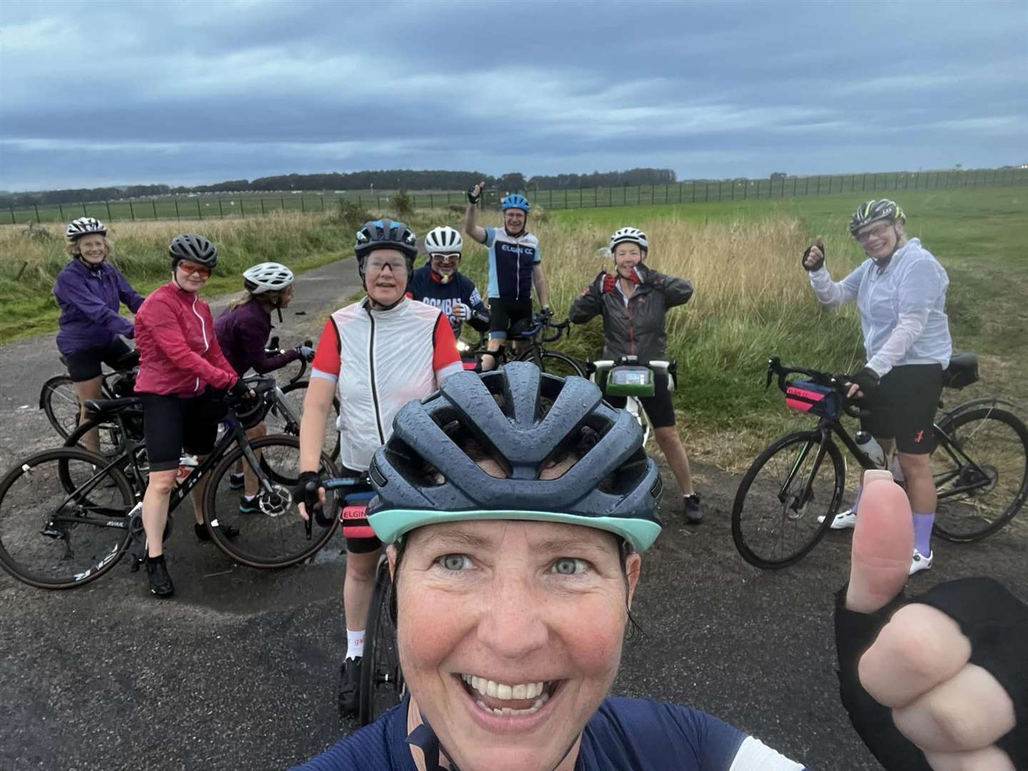 A group of Elgin Cycling Club members out on a local ride