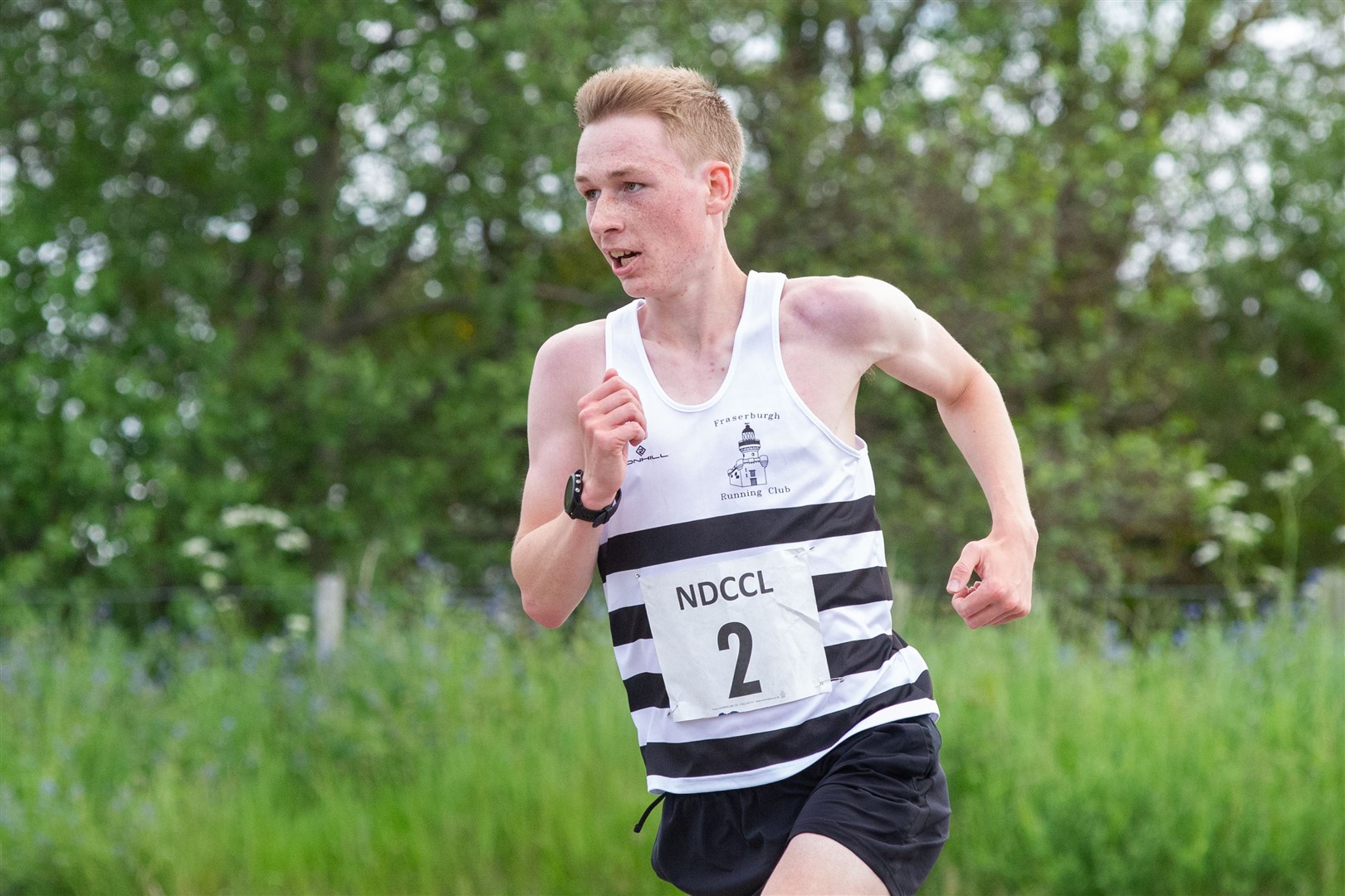 1st overall - #2 Max Abernethy with a time of 31:34...The Back to Basics 10k Road Race held on Sunday 6th June 2021 on the outskirts of Forres...Picture: Daniel Forsyth..