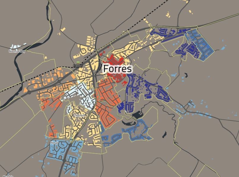 Forres has one of Scotland's most deprived areas, but also a few of the country's least deprived.