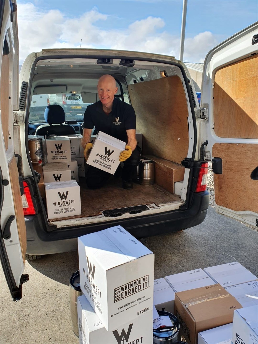 Nigel Tiddy, director and owner of Windswept Brewing, on the delivery round.