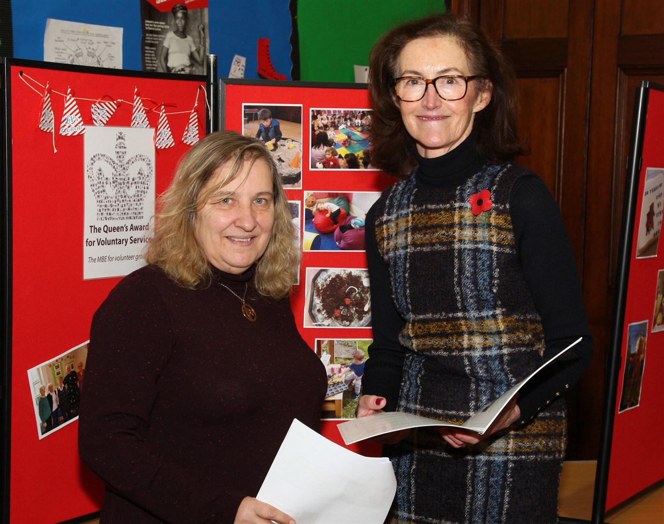 Professor Karen McArdle (left) and Nancy Robson, chairwoman at Step by Step in Moray.