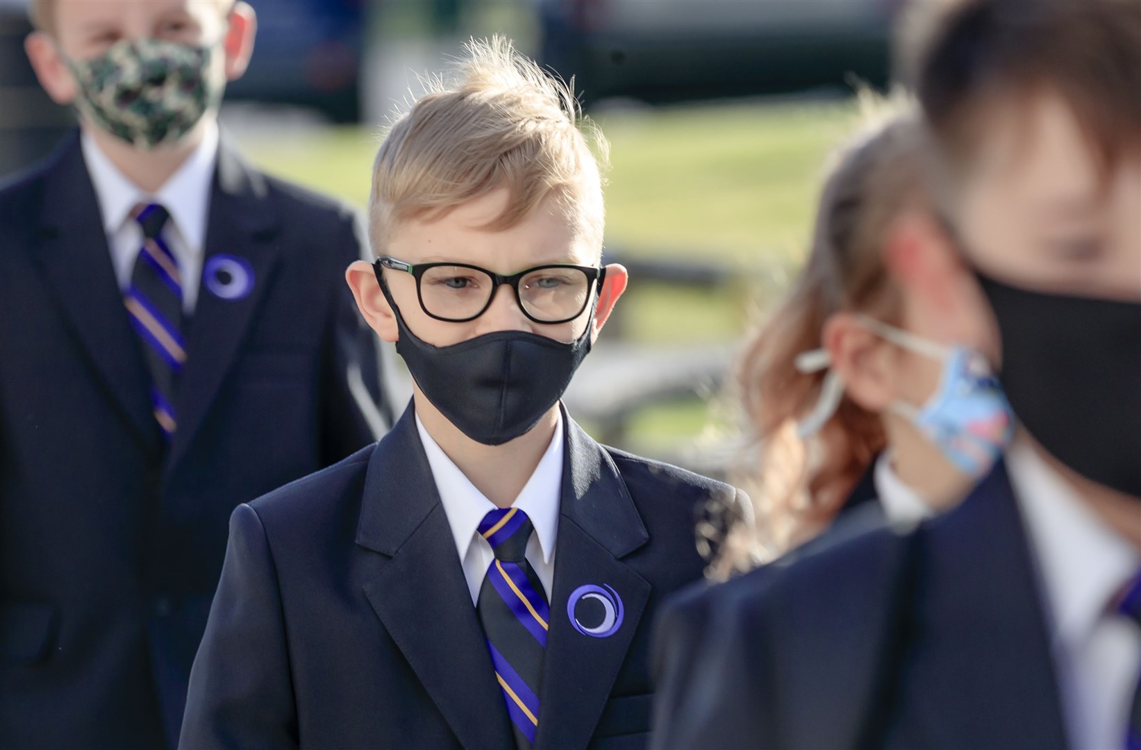 Pupils wear protective face masks as schools in England reopen (Danny Lawson/PA)