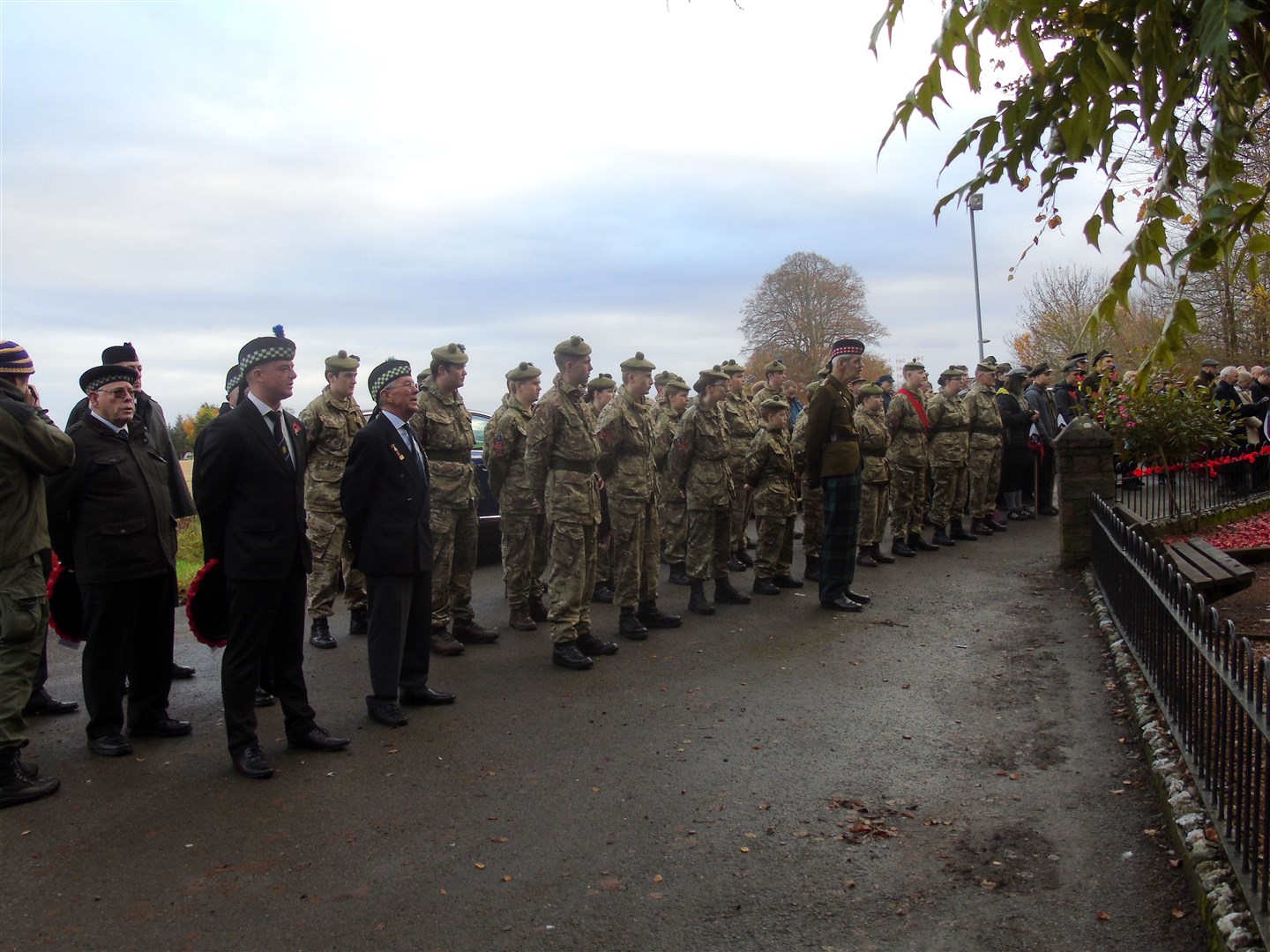 Cadets gather to pay respect to fallen Polish service personnel in Invergordon.