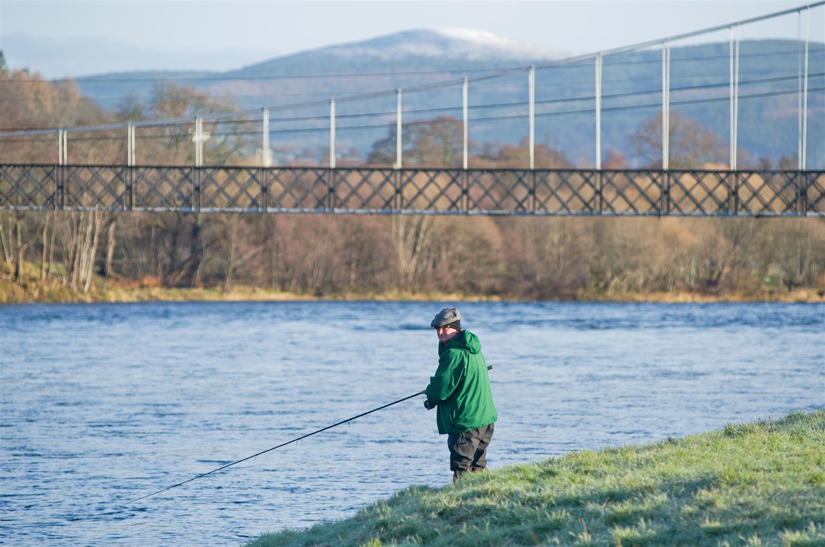 Fishing downstream on the River Spey at Aberlour. Picture: Daniel Forsyth.