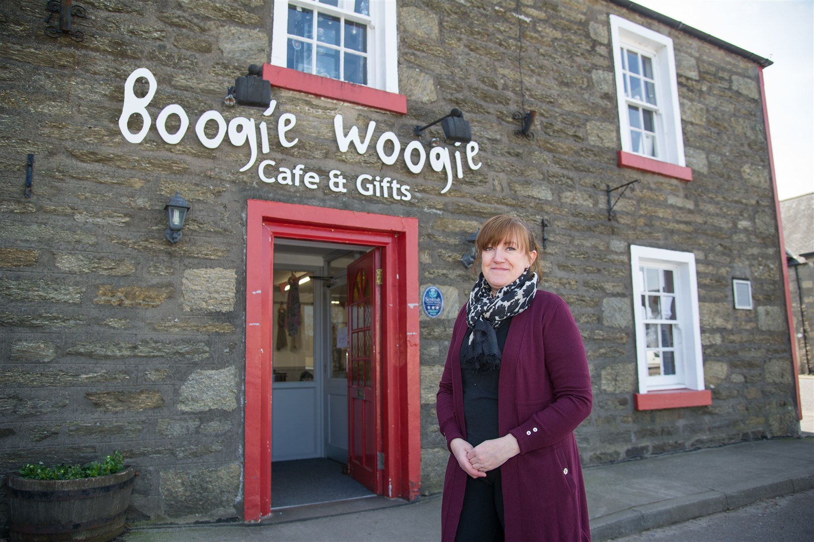 Boogie Woogie owner Anne Holmes outside her award-winning Keith café. Picture: Becky Saunderson.