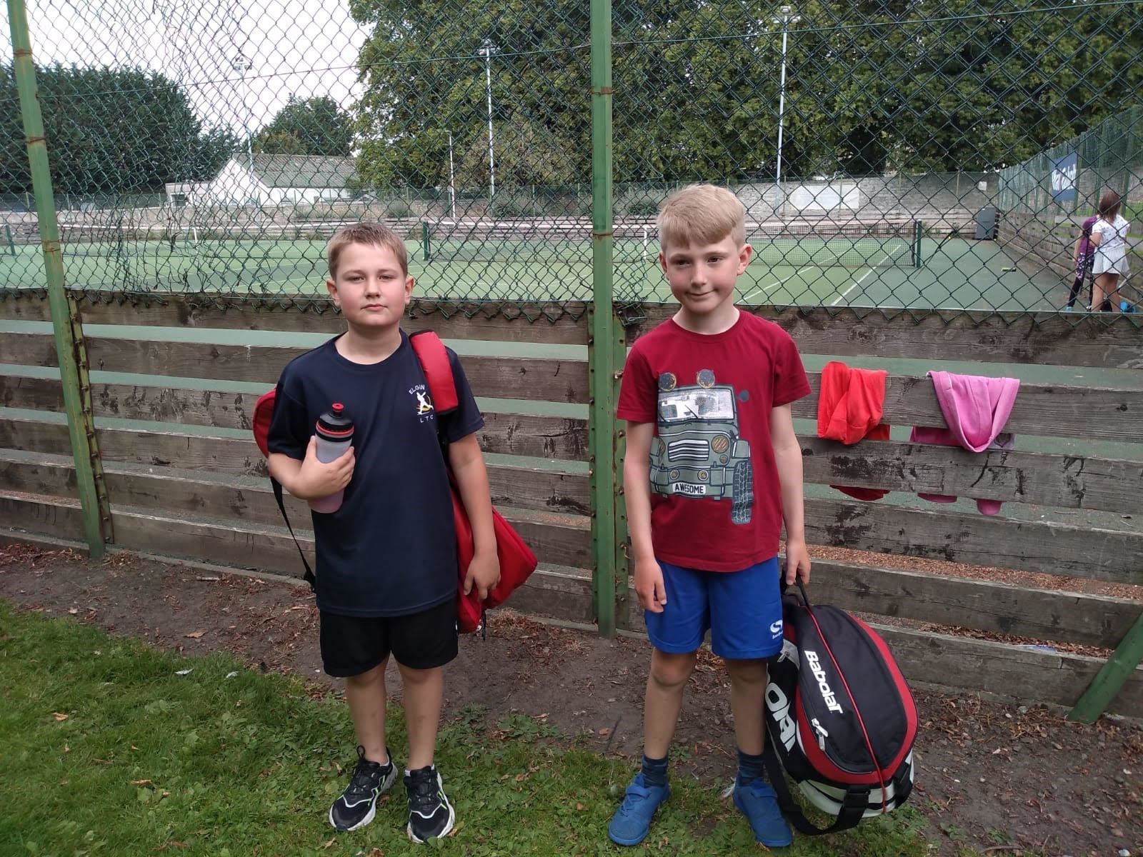 Under-9s winner Donald Coull (right) with Borys Sulkowski.