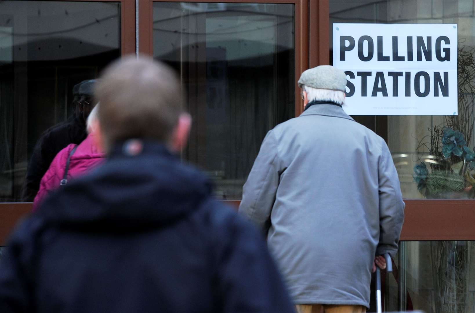 Voters head to the polling station at the Mansefield Hotel in Elgin. Picture: Eric Cormack