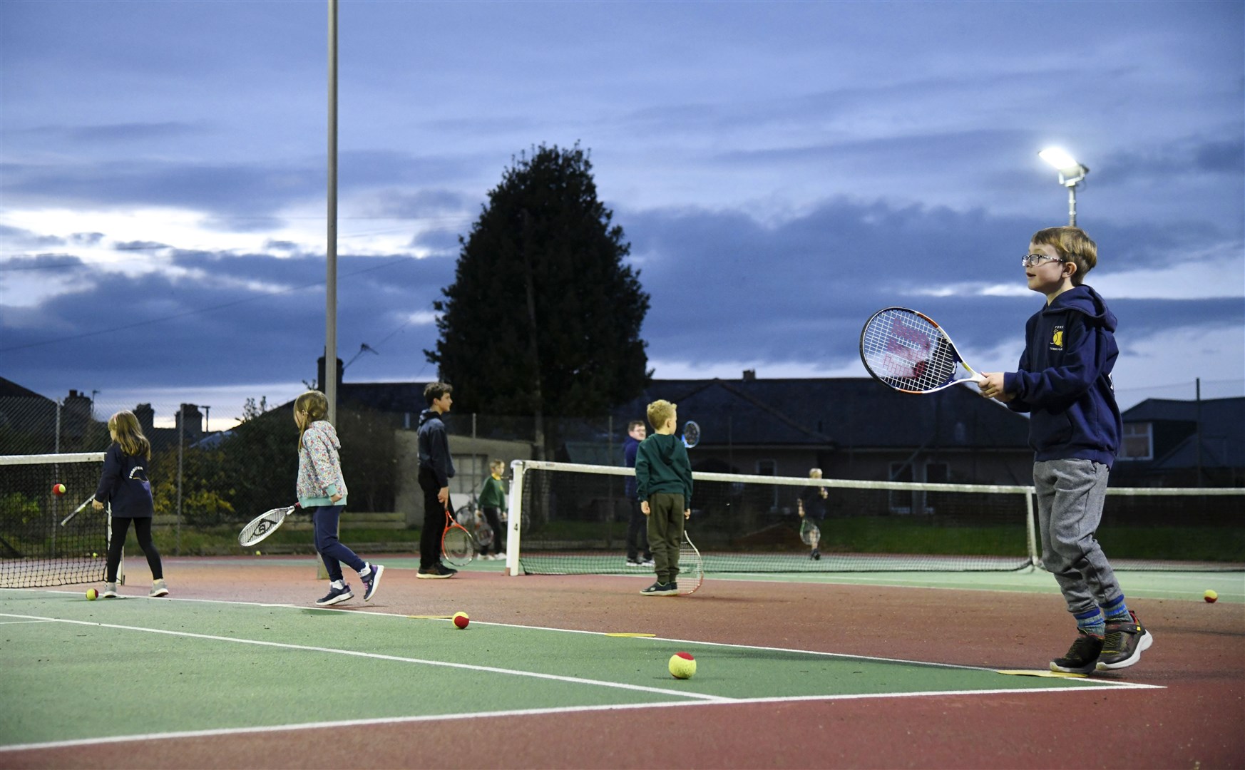 Action at the Forres Tennis Club...Picture: Beth Taylor.