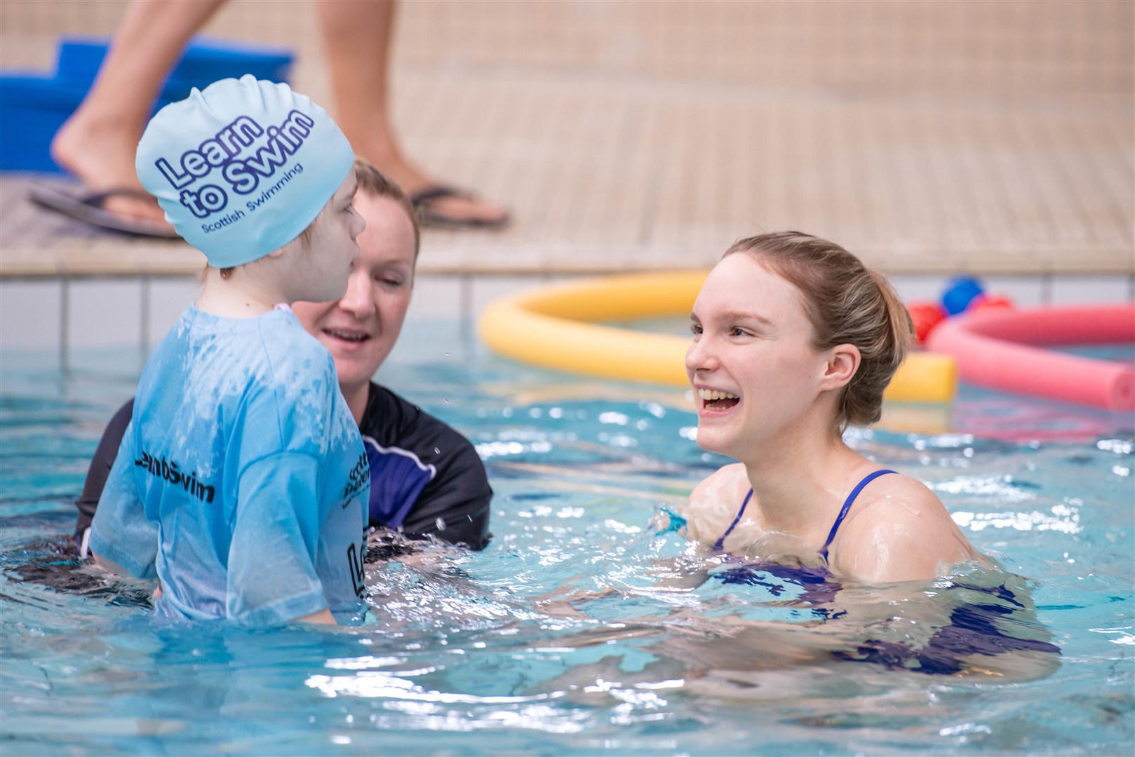 Learn to Swim ambassador Toni Shaw helped launch Scottish Swimming's campaign.
