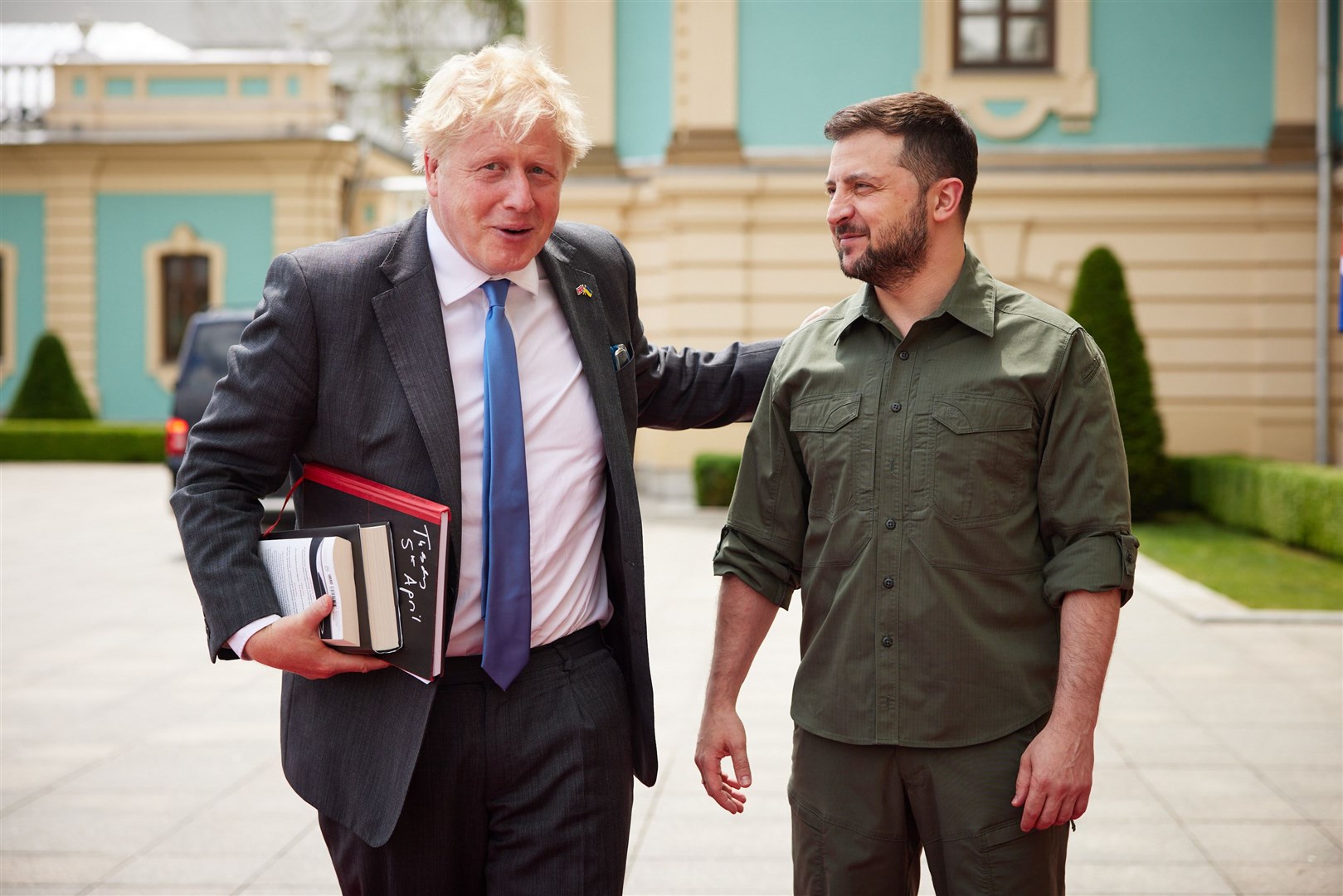 Boris Johnson visited Ukrainian President Volodymyr Zelensky in Kyiv (Ukrainian Presidential Press Office/PA)
