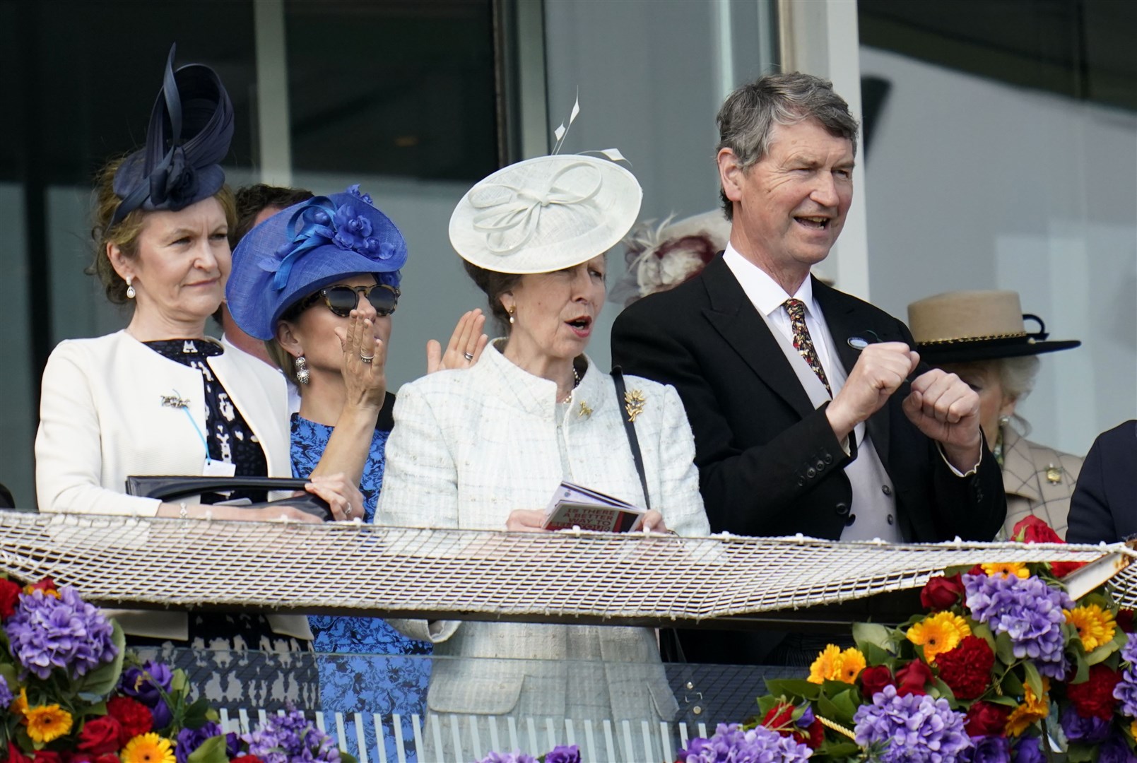 Anne looked excited during the race (Andrew Matthews/PA)
