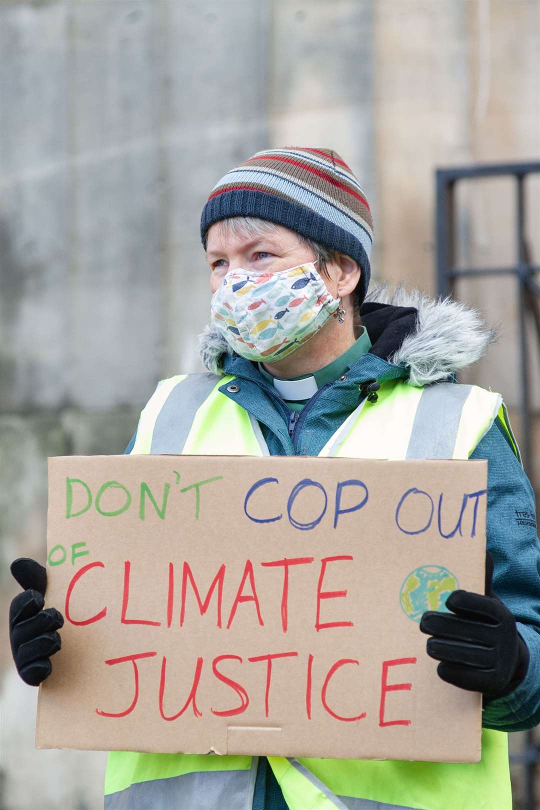 Jenny Adams., organiser of the climate justice vigil. Picture: Daniel Forsyth