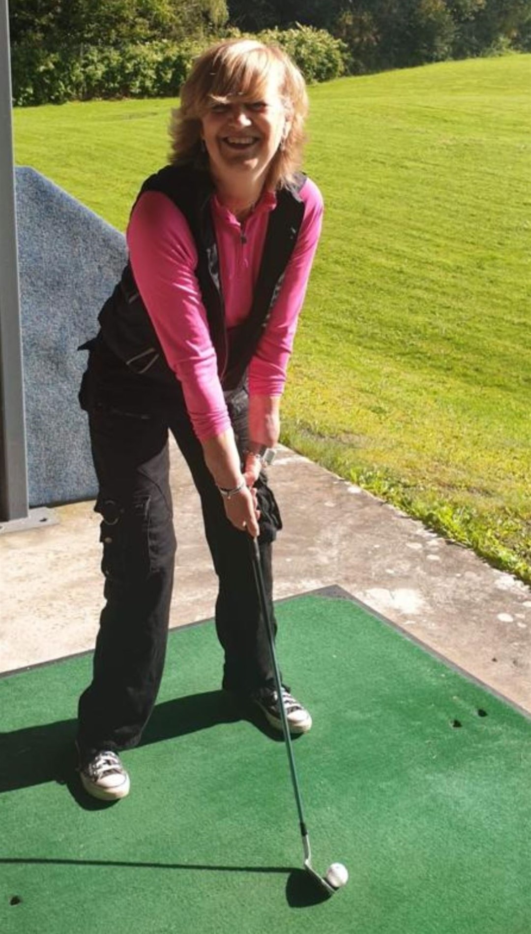 Golf is among the activities Ms Hutton has been getting to grips with (Finding Your Feet/PA)