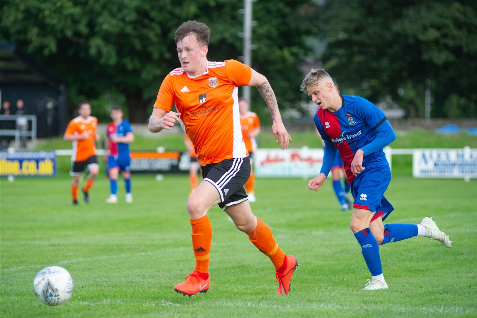 Ryan McRitchie was sent off in Rothes' 3-1 win at Turriff. Picture: Daniel Forsyth