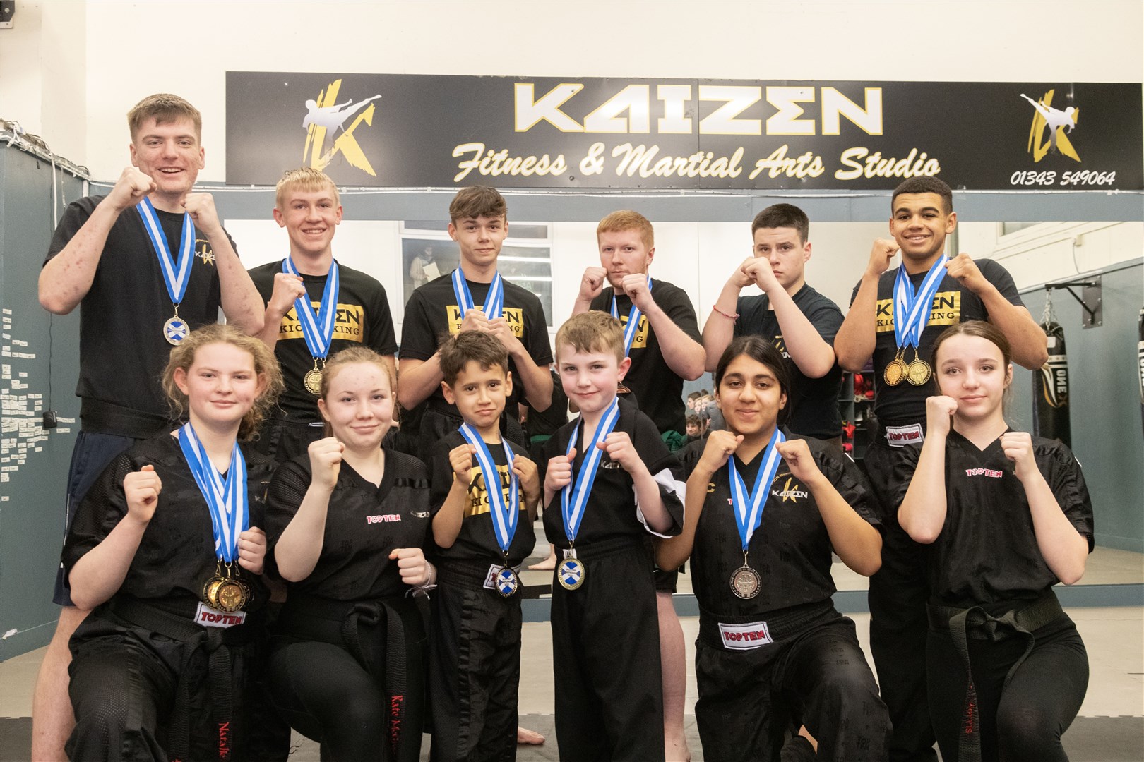 Pupils from Kaizen Kickboxing have won medals at their recent competition in Paisley...Pictures: Beth Taylor.