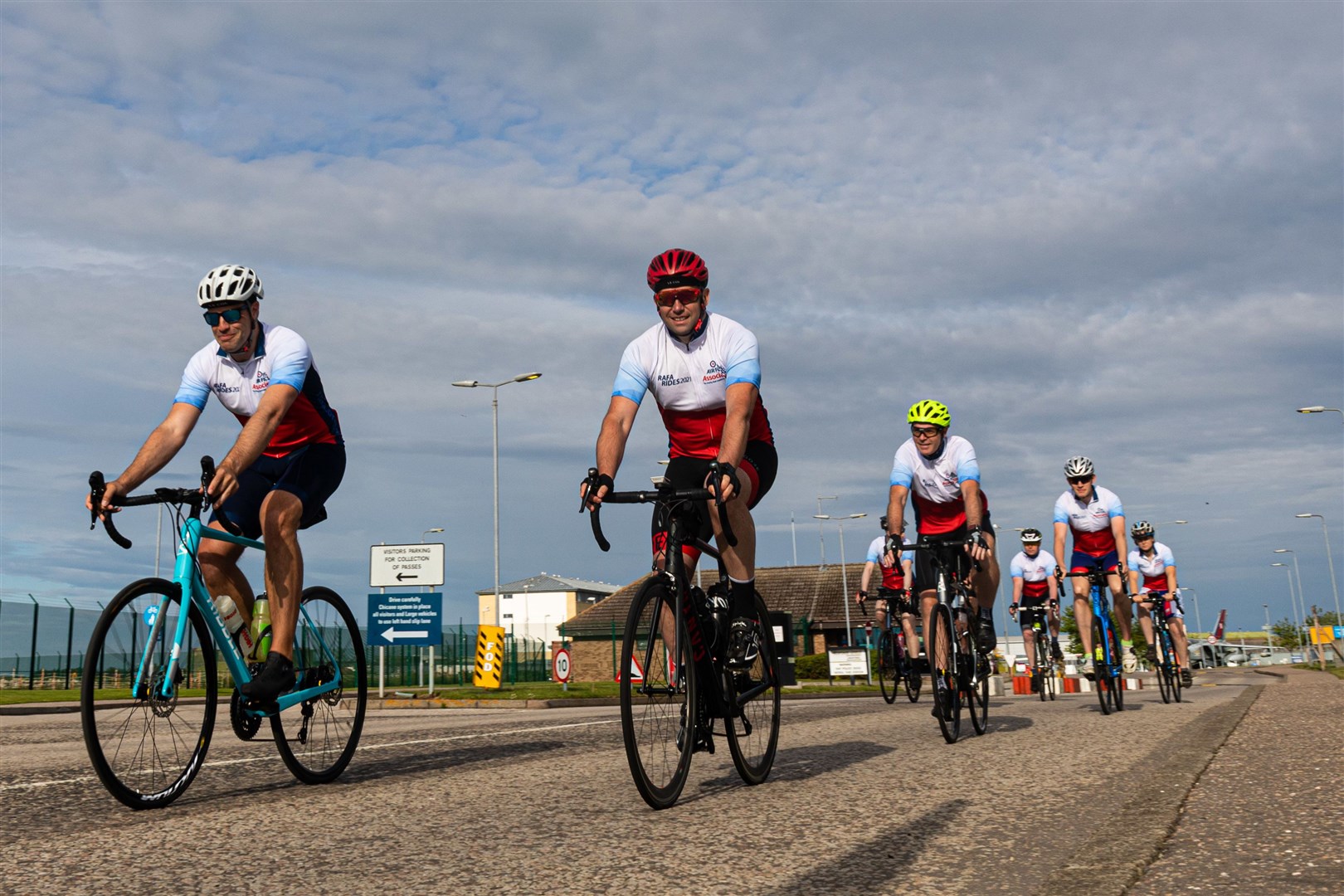 Participants depart the RAF Lossiemouth camp.