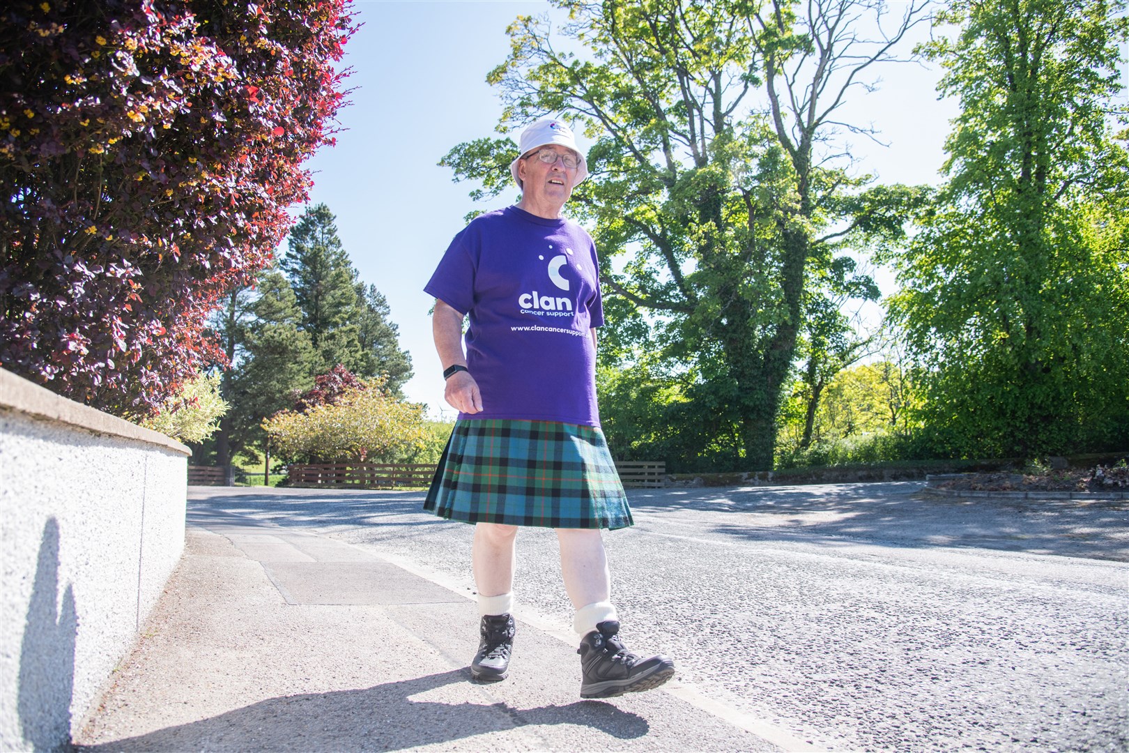 Dennis Hurst from Keith is walking the Aberdeen Kiltwalk this Sunday to raise money for Clan Cancer Support. Picture: Daniel Forsyth.