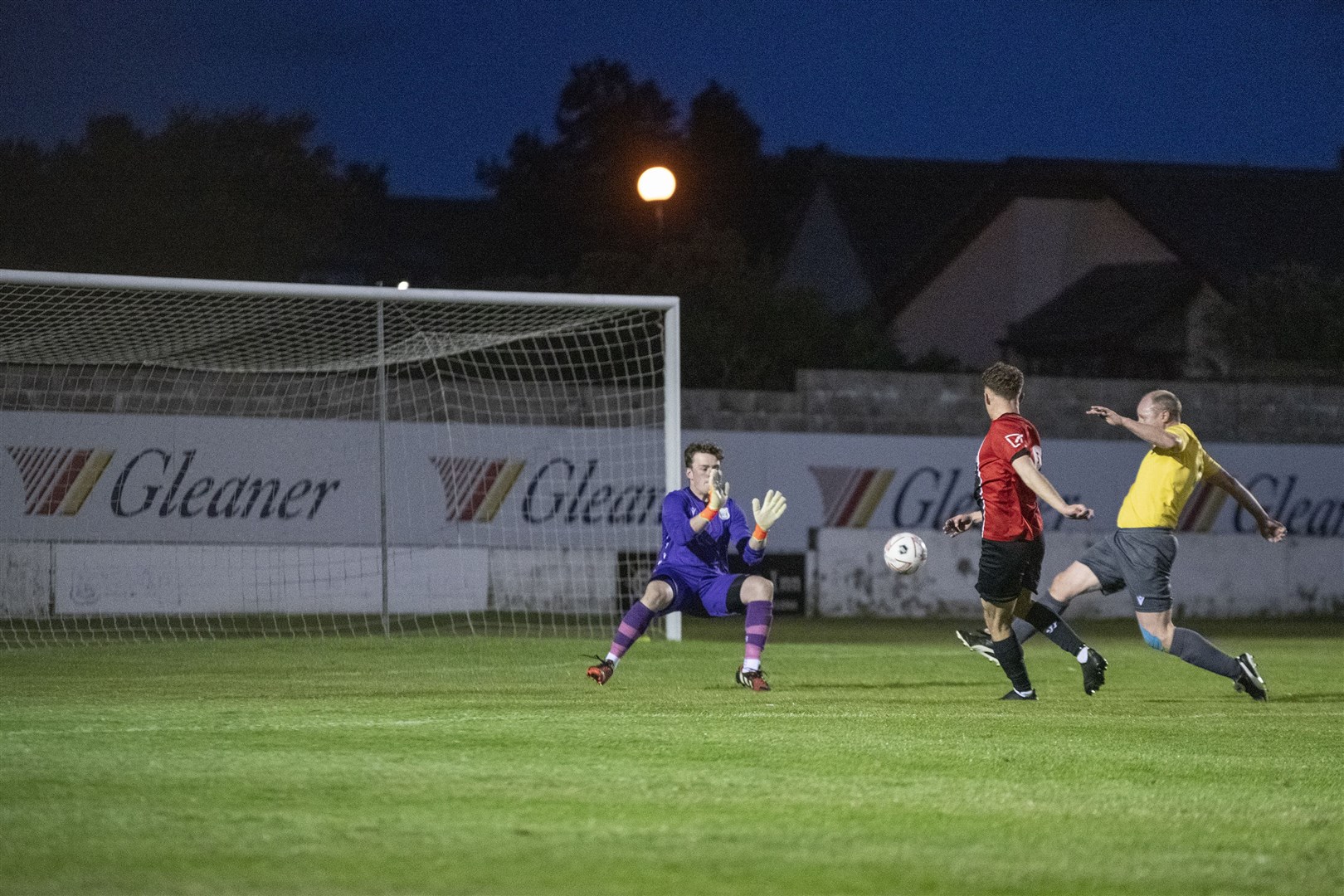 Lee Alexander opened the scoring for FC Fochabers in the first period. Picture: Becky Saunderson