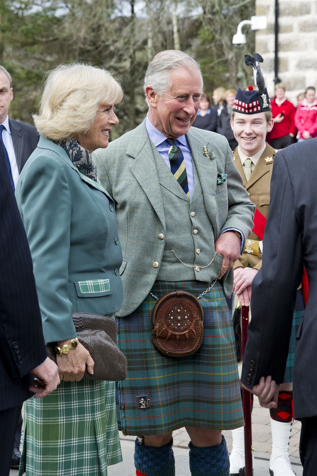 King Charles and Camilla visiting Walkers Shortbread in 2015.