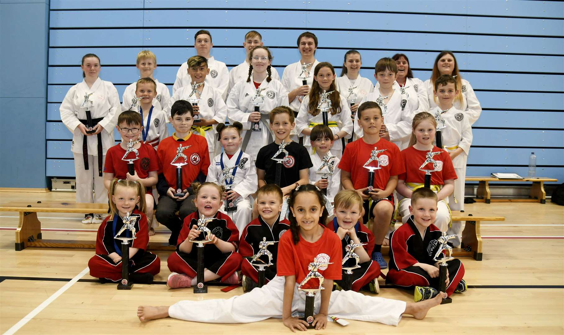 Trophy winners from the Sansum Black Belt Academy Scottish Championships...Picture: Becky Saunderson
