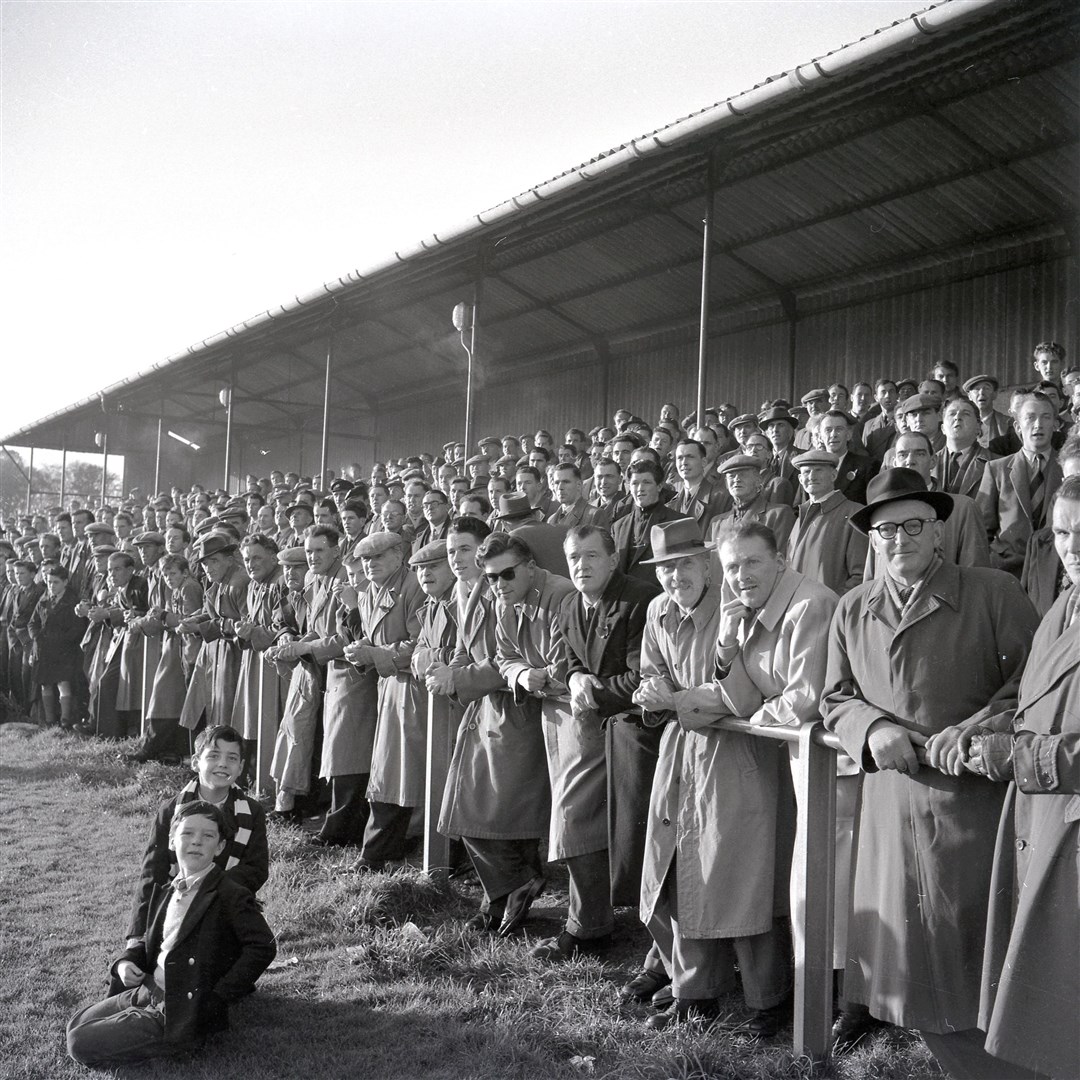 Another huge Borough Briggs crowd watched Elgin City play Caley on November 10, 1956.