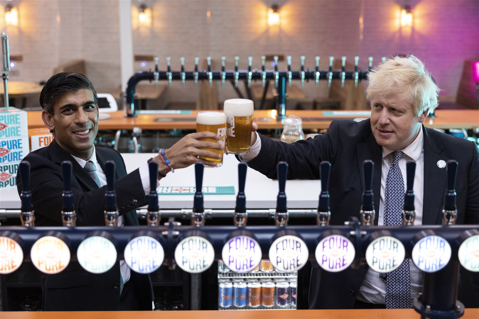 Boris Johnson with Mr Sunak in happier times (Dan Kitwood/PA)