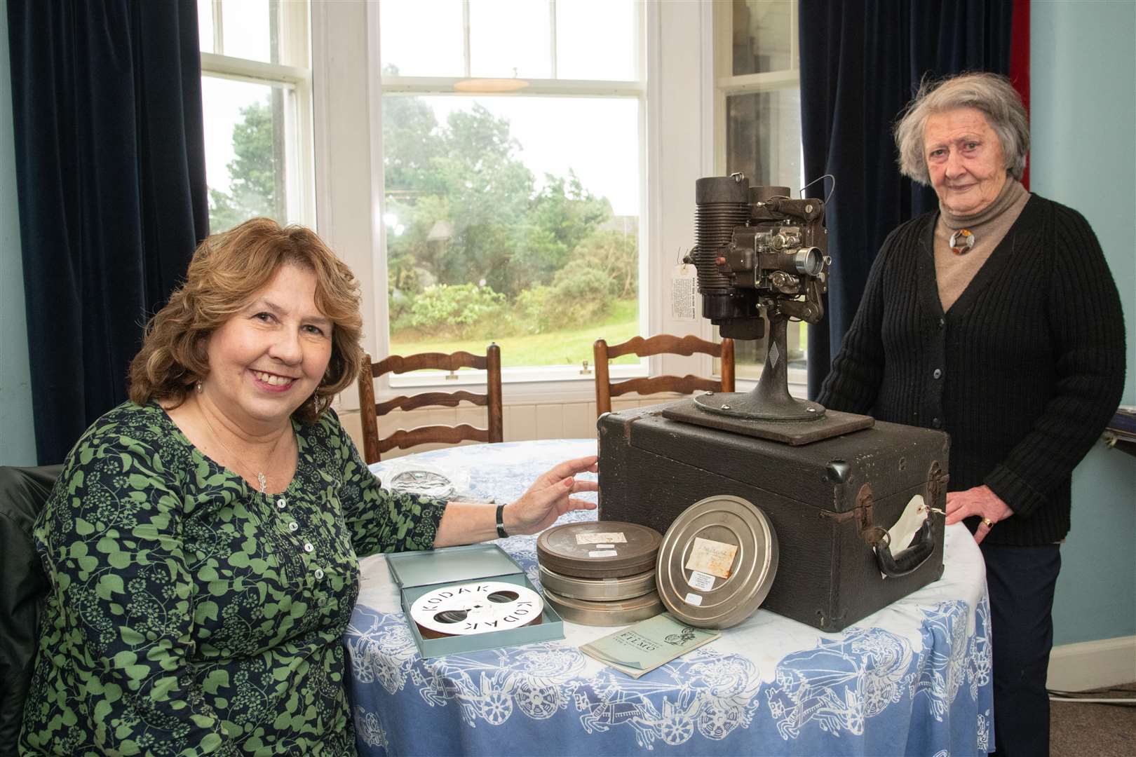 Yvonne Findlay (left) and Iona Kielhorn have discovered reels of home film footage of former Labour Prime Minister Ramsay MacDonald. Picture: Daniel Forsyth.