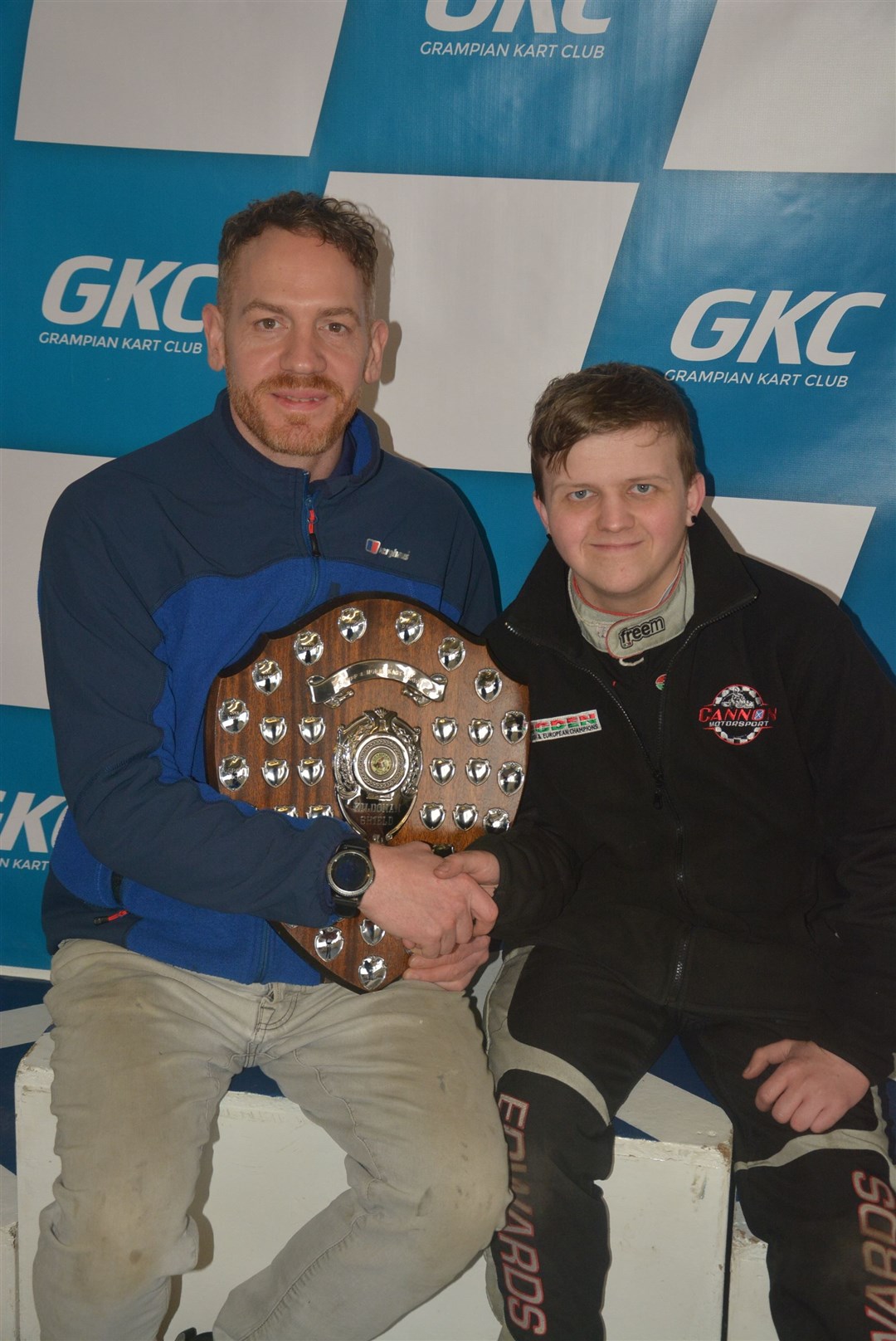 Gary Williams and Jonathan Edwards who shared the Kildonan Shield. Both had the perfect score by winning all three heats and their respective finals