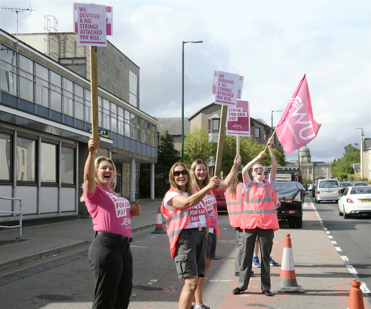 Postal workers on the picket line...Picture: Beth Taylor.