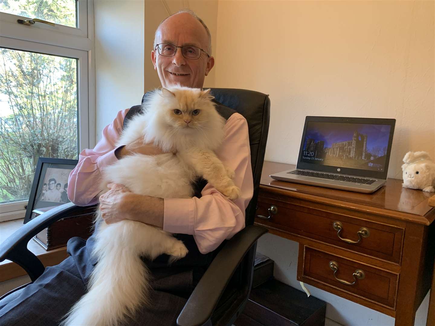 David Patterson and his cat