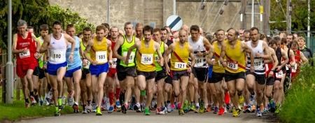 Off and running at the start of the Benromach Forres 10k. Photo by Angus McLennan.