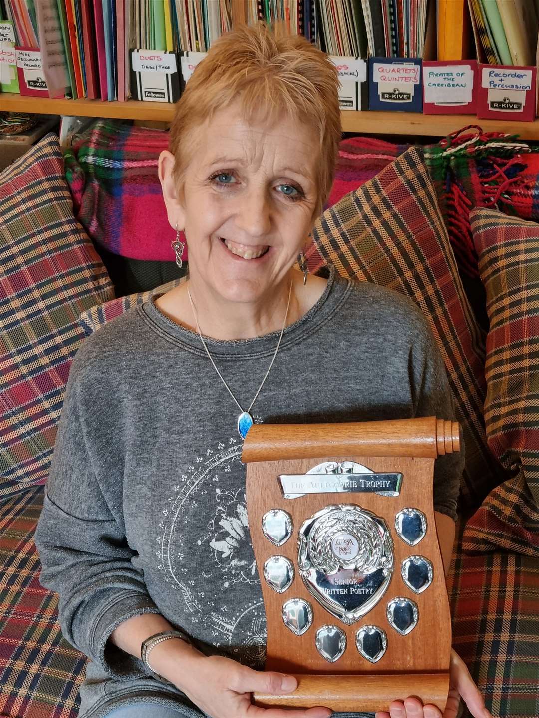Joyce Dawson with the Aultgowrie Trophy