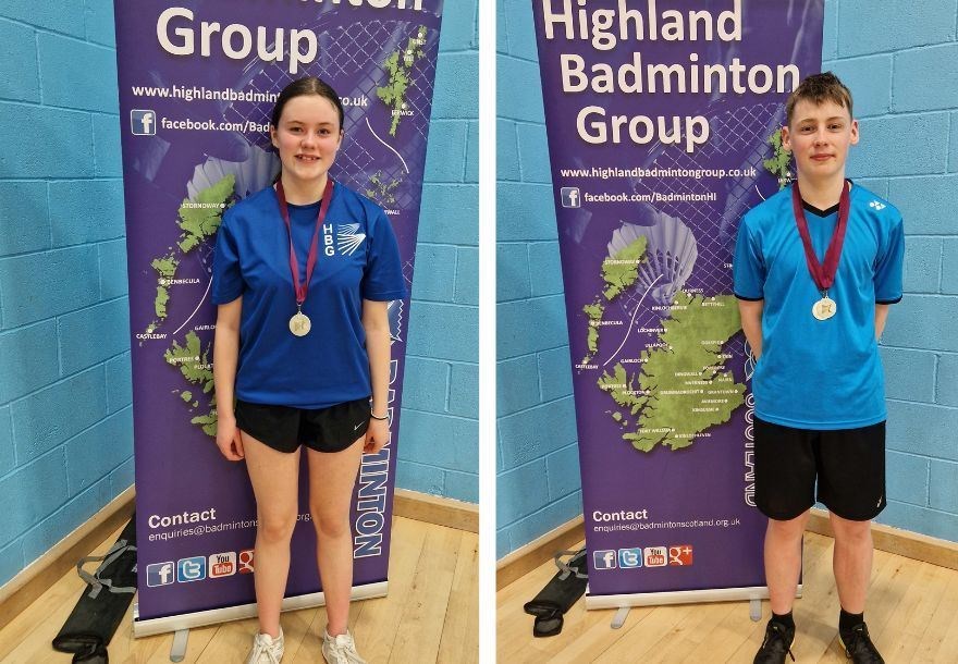 Isla Johnston (left) and Callum McWhirter won a treble of tournaments in Inverness.