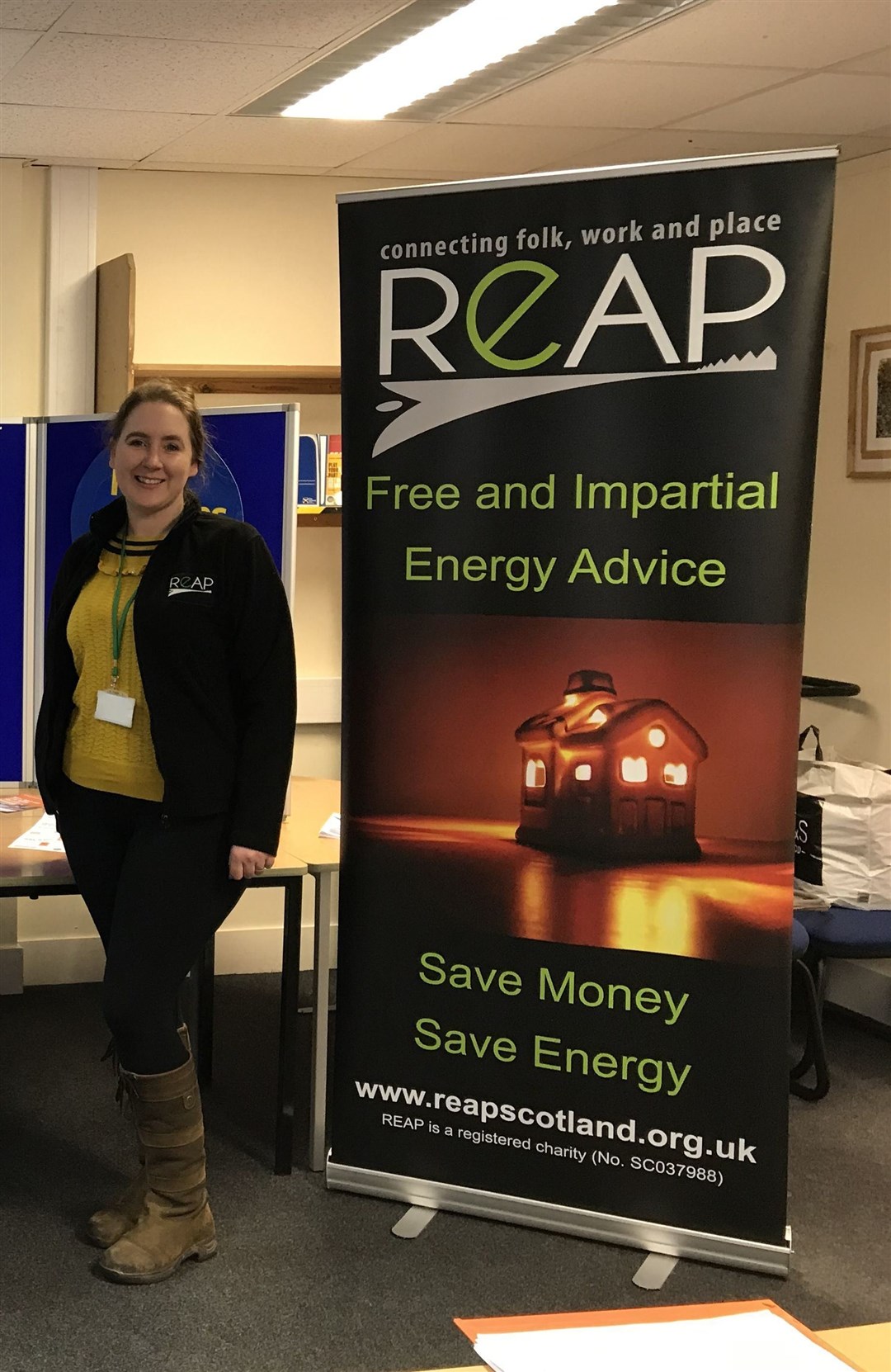 Tracy Watling, REAP energy adviser, at an event in January this year.