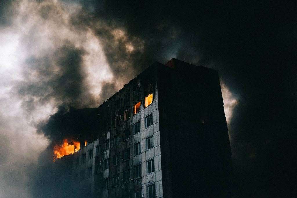 Shelling in Kyiv has caused widespread destruction and chaos.