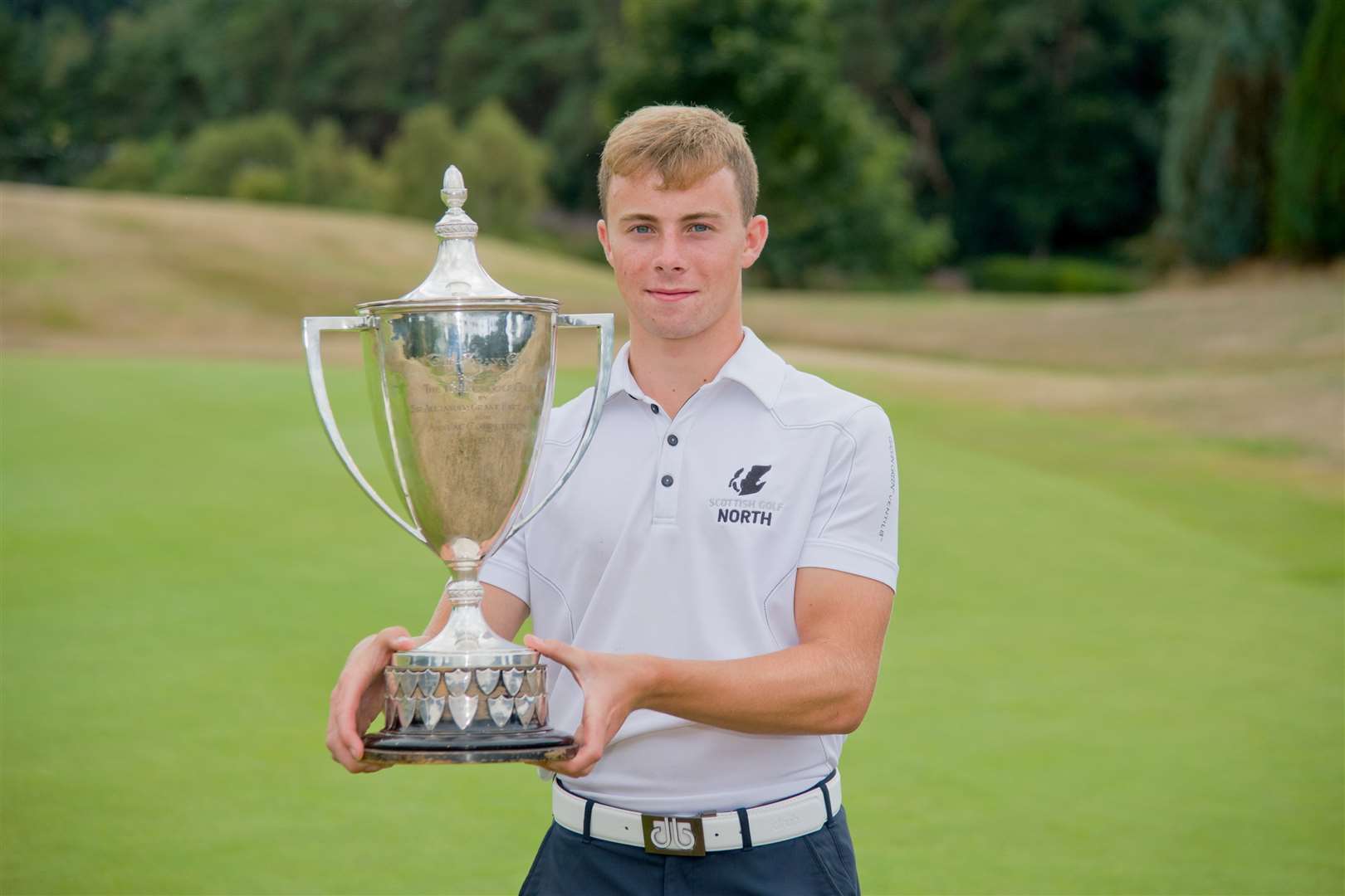 A winner at his home town course at Forres Golf Club in their five-day open in 2018. Picture: Daniel Forsyth.