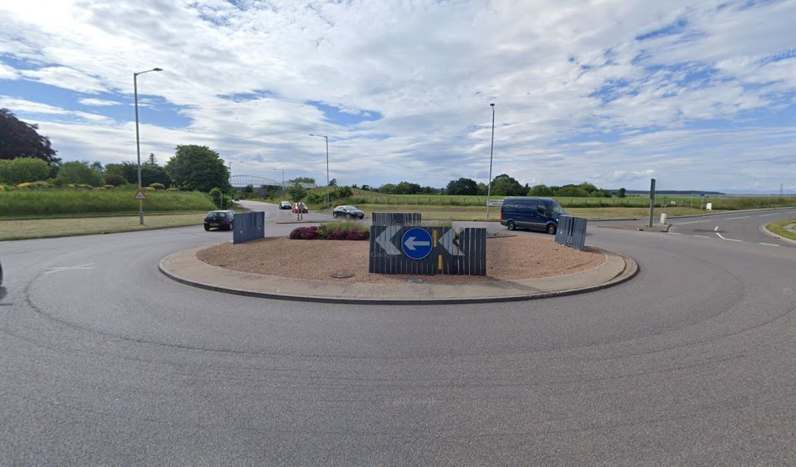 Baillie was stopped by the police at the Victoria Road roundabout. Image courtesy of GoogleMaps.