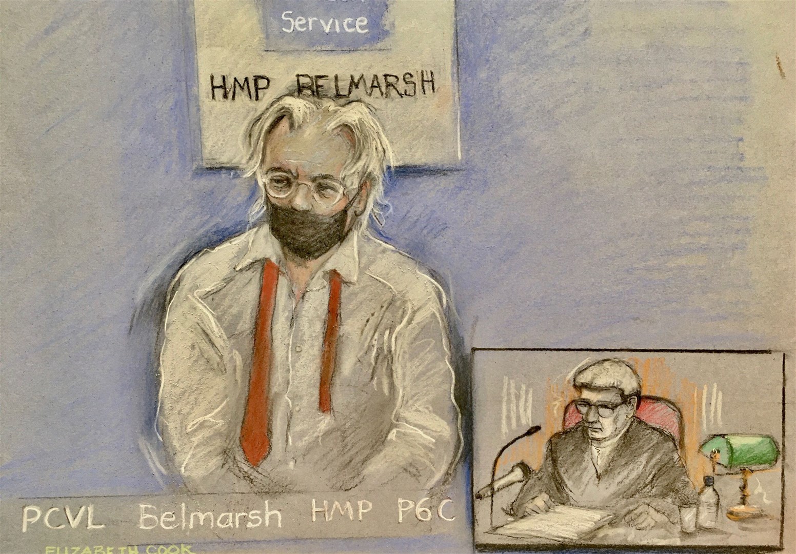 Julian Assange appearing by video link at the High Court in London last year (Elizabeth Cook/PA)