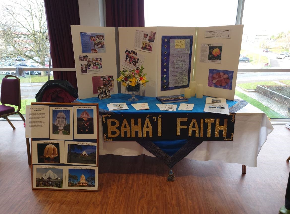 The Bahá'í Faith was represented at the event.