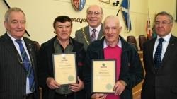 Moray Council employees Billy (left) and John Grant have received awards to mark their long service.
