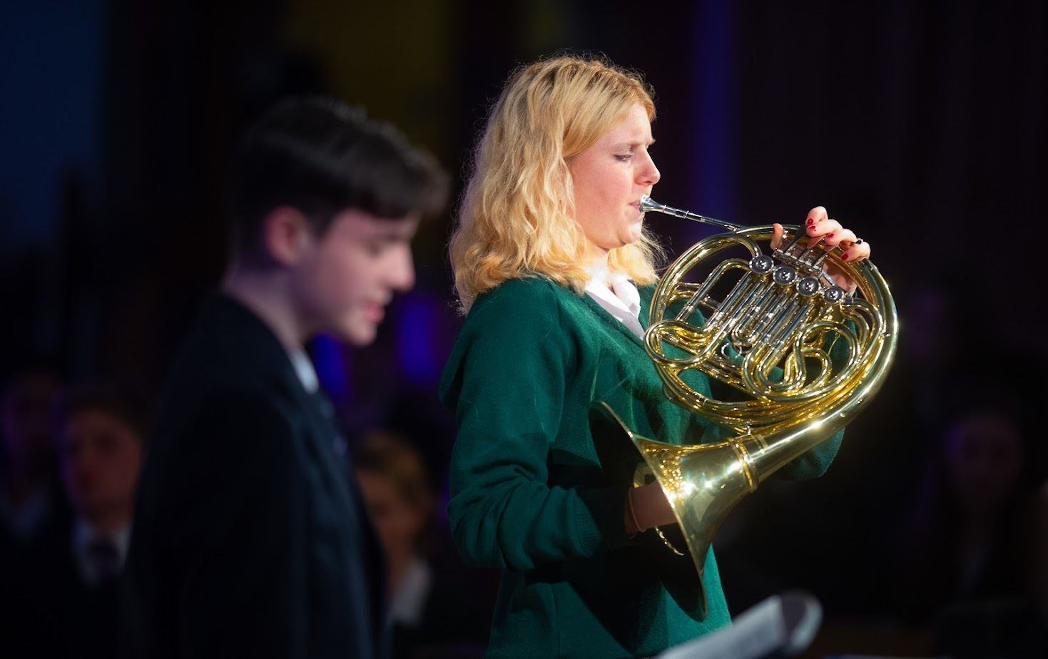 Katie Parker playing at Gordonstoun's Christmas concert last year. Photo: Michael Trail.